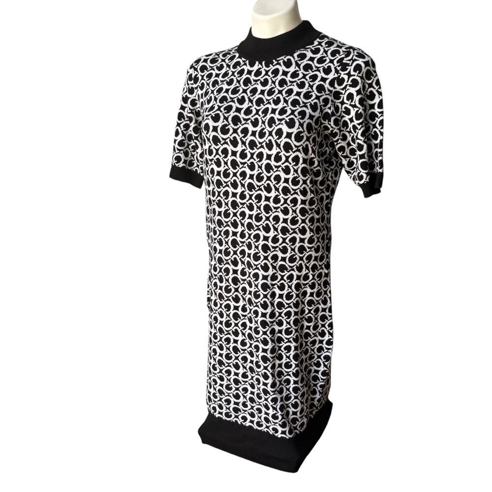 NWT, Guess Lamia 4G Logo Short Sleeve Mock Turtleneck Sweater Dress, Sz XL - Picture 5 of 13